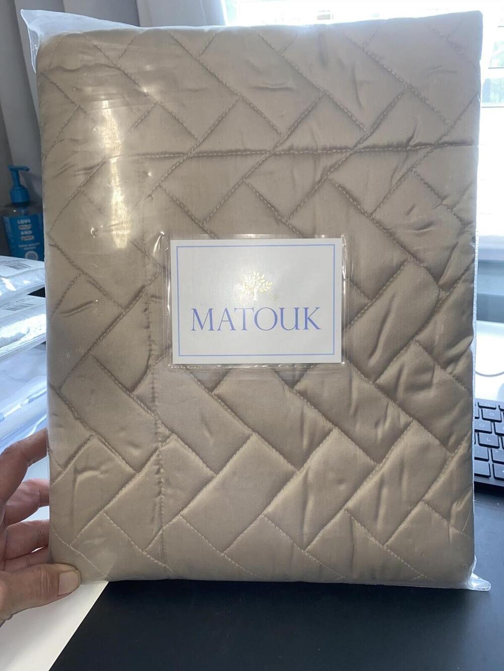 Piazza Quilting by Matouk - King Sham(1) 21x 36 - Khaki